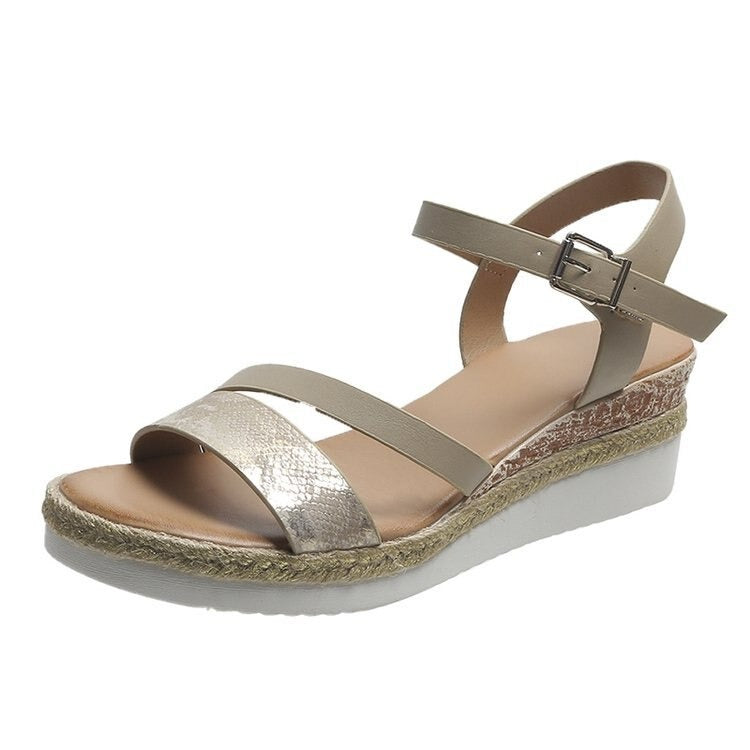 OCW Orthopedic Women Dress Sandals Comfortable Arch Support Elegant Snake Print Pattern OCWShoes