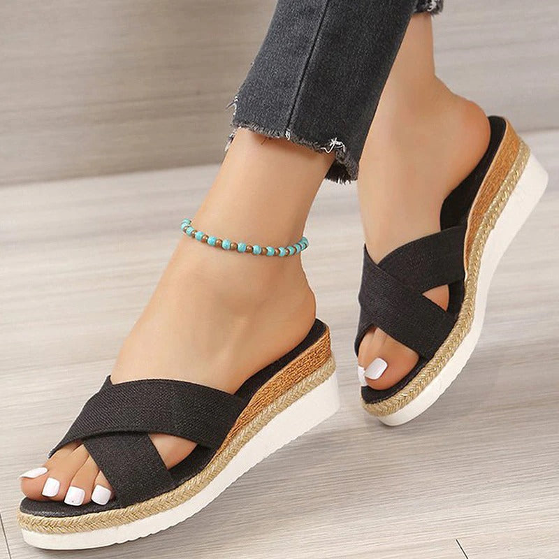 OCW Orthopedic Women Sandal Breathable Wedge Heel Elegant Summer OCWShoes