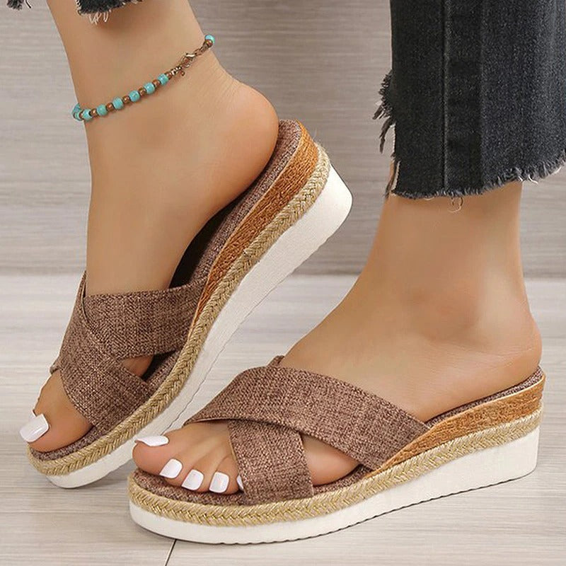 OCW Orthopedic Women Sandal Breathable Wedge Heel Elegant Summer OCWShoes