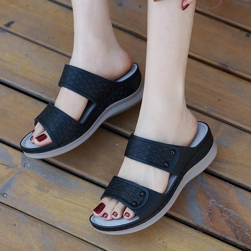 OCW Best Orthopedic Sandals For Women Breathable Sole Protection Retro Slides Outdoor OCWShoes