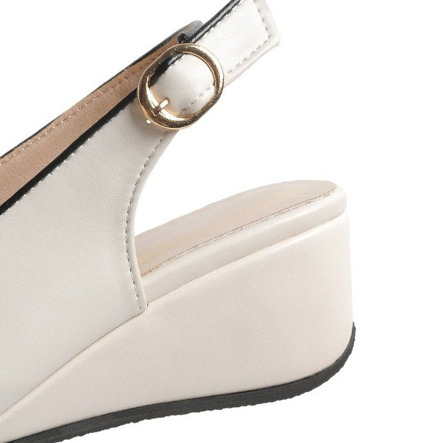 OCW Casual Sandals For Women Odorless Square Toe Sandals Leather Modern Summer Fall OCWShoes