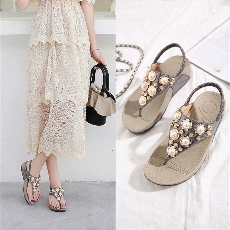 OCW Arch Support Sandals Women Breathable Rhinestone Flip-flops Durable EVA Bling Summer OCWShoes