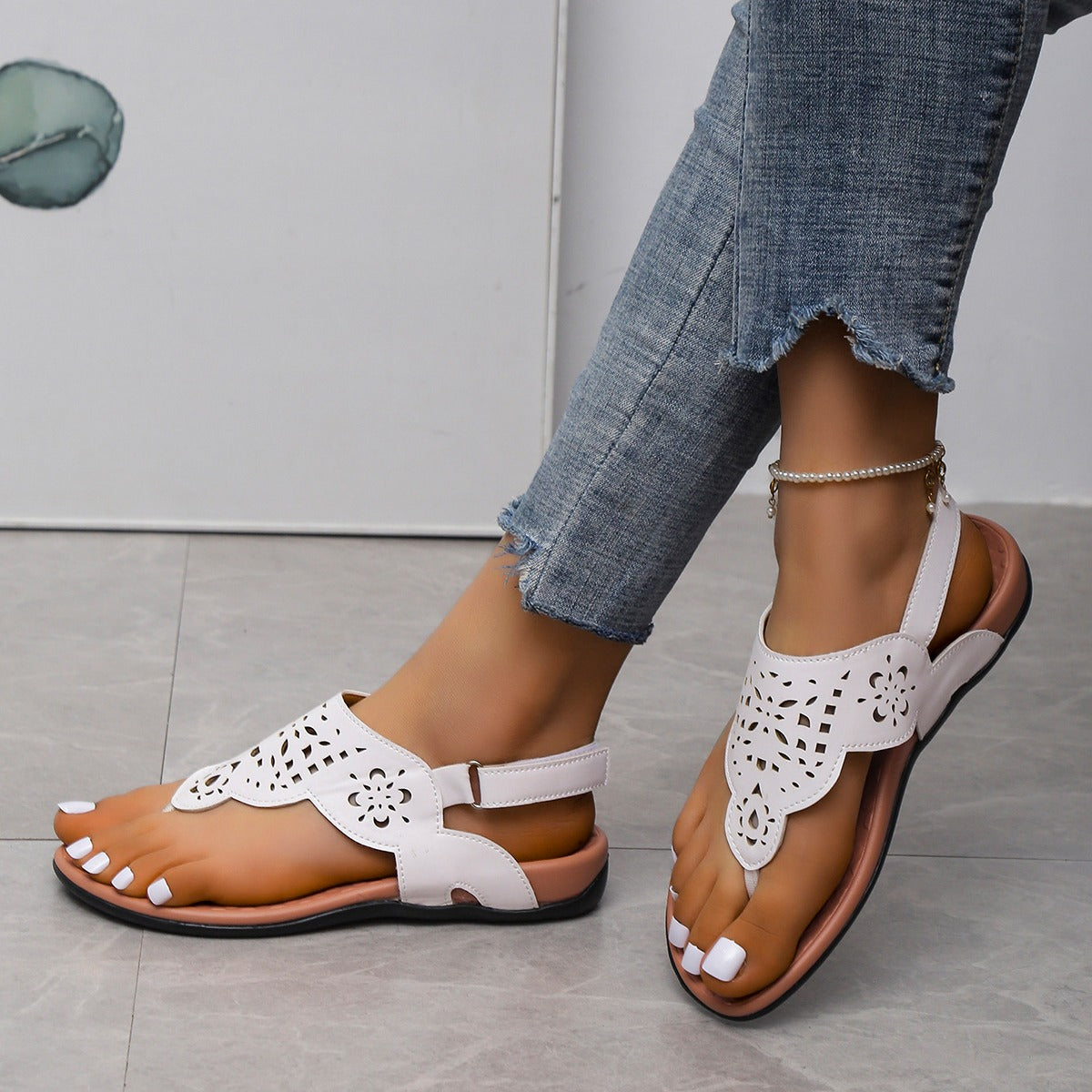 OCW Orthopedic Sandals Women Ankle Strap Lightweight Flip-flops Retro Summer Fashion OCWShoes
