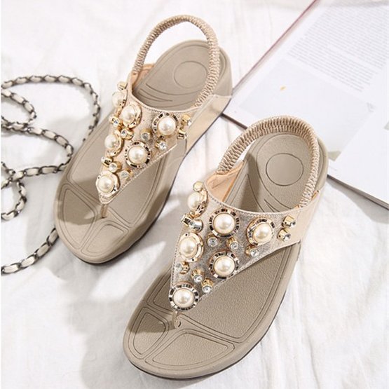 OCW Arch Support Sandals Women Breathable Rhinestone Flip-flops Durable EVA Bling Summer OCWShoes