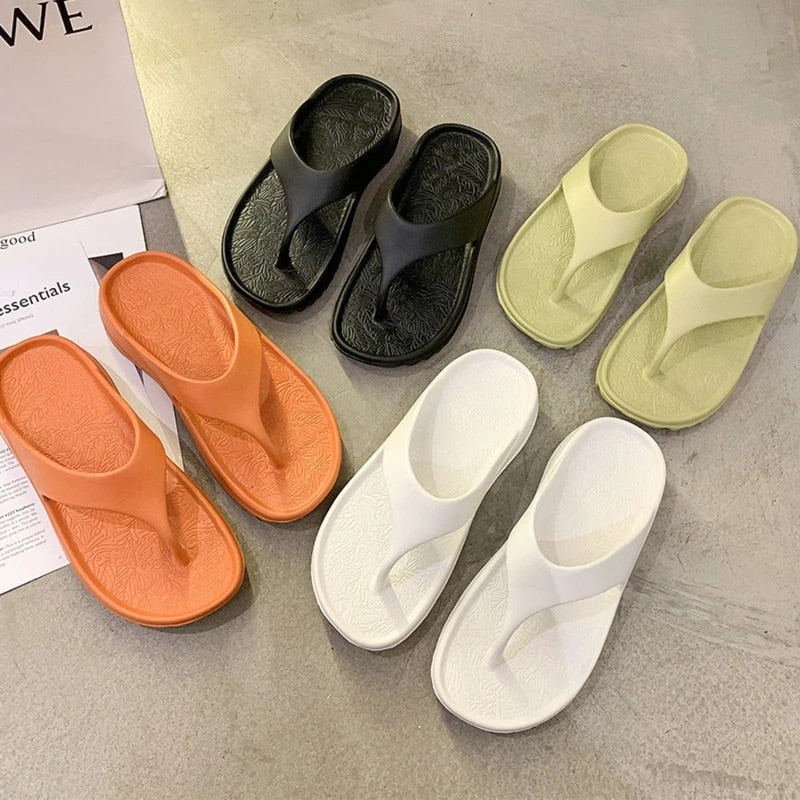 OCW Women Slippers EVA Breathable Lightweight Home Clip Toe Flip Flop Summer OCWShoes