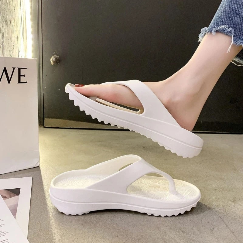 OCW Women Slippers EVA Breathable Lightweight Home Clip Toe Flip Flop Summer OCWShoes