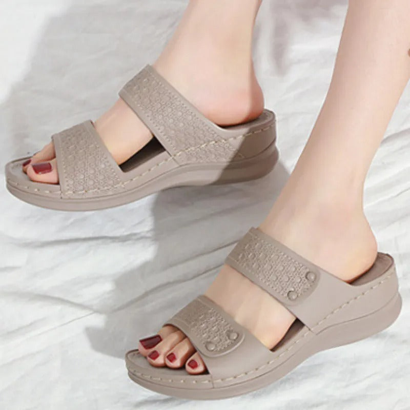 OCW Best Orthopedic Sandals For Women Breathable Sole Protection Retro Slides Outdoor OCWShoes