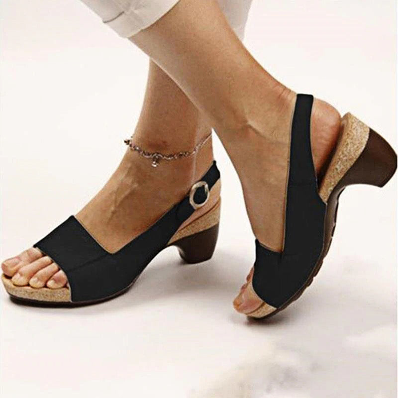 OCW Orthopedic Women Sandal Breathable Arch Support Wedge Slip On Vintage Summer OCWShoes