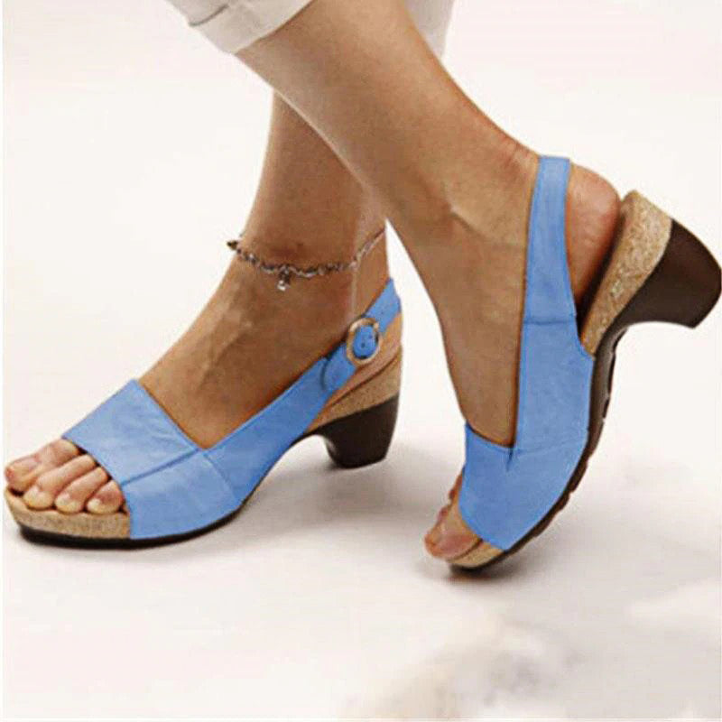 OCW Orthopedic Women Sandal Breathable Arch Support Wedge Slip On Vintage Summer OCWShoes