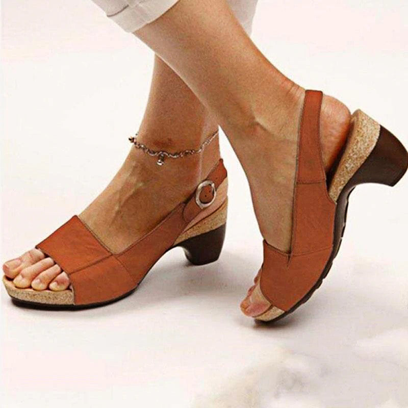 OCW Orthopedic Women Sandal Breathable Arch Support Wedge Slip On Vintage Summer OCWShoes