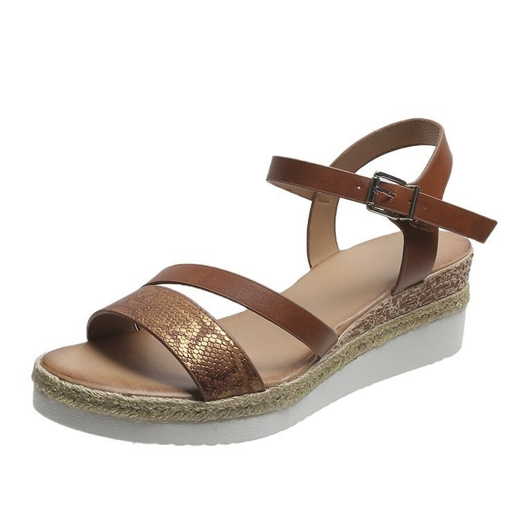 OCW Orthopedic Women Dress Sandals Comfortable Arch Support Elegant Snake Print Pattern OCWShoes