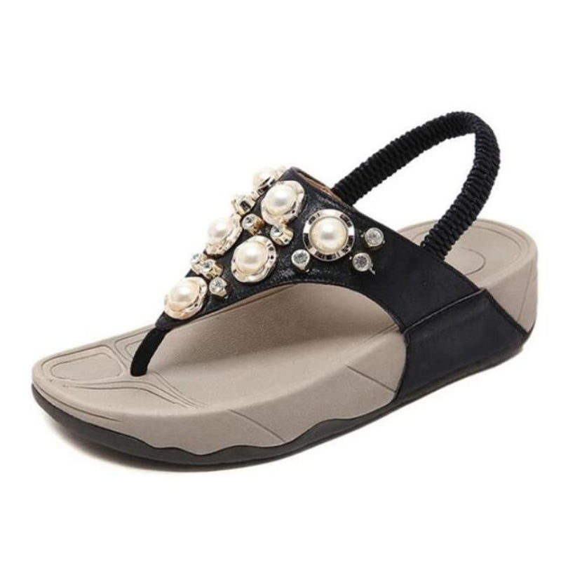 OCW Arch Support Sandals Women Breathable Rhinestone Flip-flops Durable EVA Bling Summer OCWShoes