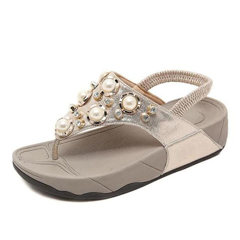 OCW Arch Support Sandals Women Breathable Rhinestone Flip-flops Durable EVA Bling Summer OCWShoes