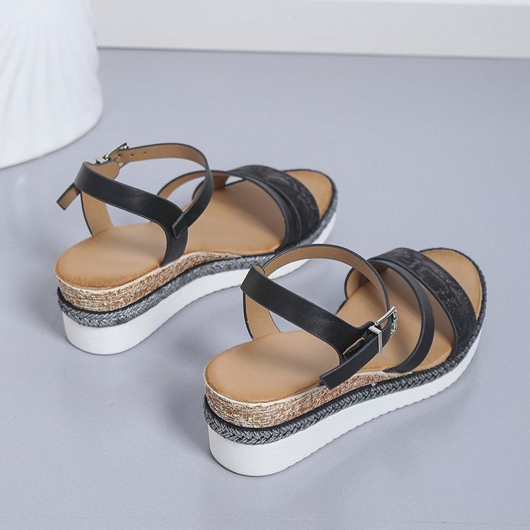 OCW Orthopedic Women Dress Sandals Comfortable Arch Support Elegant Snake Print Pattern OCWShoes