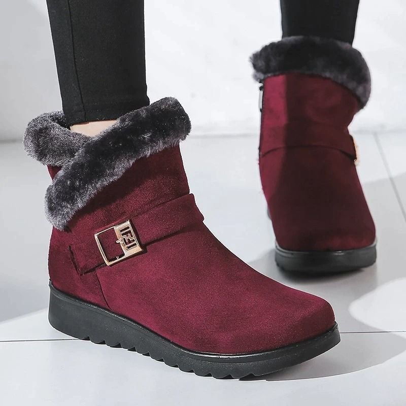OCW Orthopedic Women Ankle Boots Fur Lined Super Warm Winter Comfortable Shoes