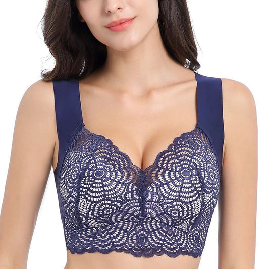 OCW Bra For Women Ultimate Lift Stretch Full-Figure Seamless Lace Cut-Out Bra Plus Size