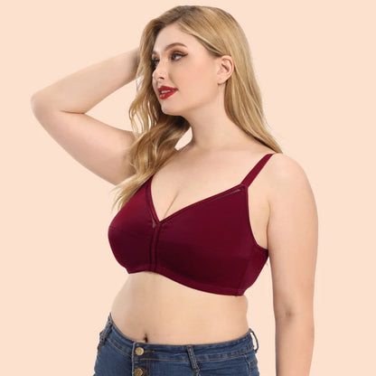 OCW Bra Wirefree Hook&Eye Uplift Classic And Sexy Design Breathable Natural Shape Bra