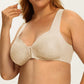 OCW Bra Lace Front Buckle Non-wired U-back Natural Bust Lift Seamless Underwear Big Size M-5XL