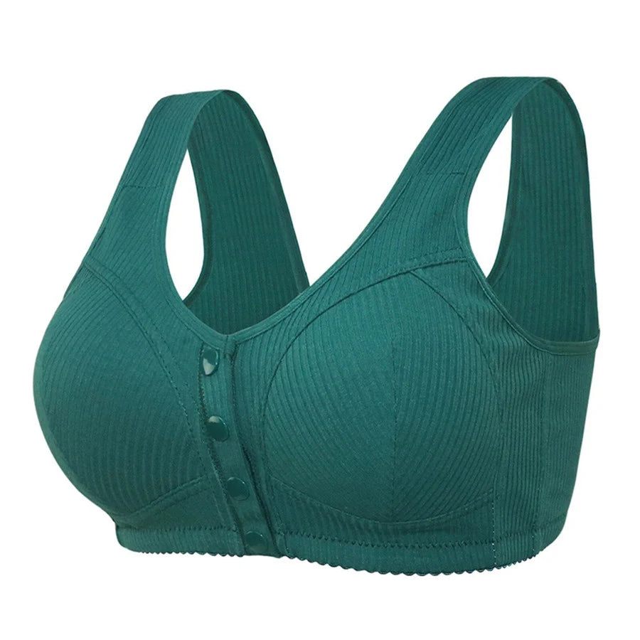 OCW Front Button Closure Wireless Push Up Bras
