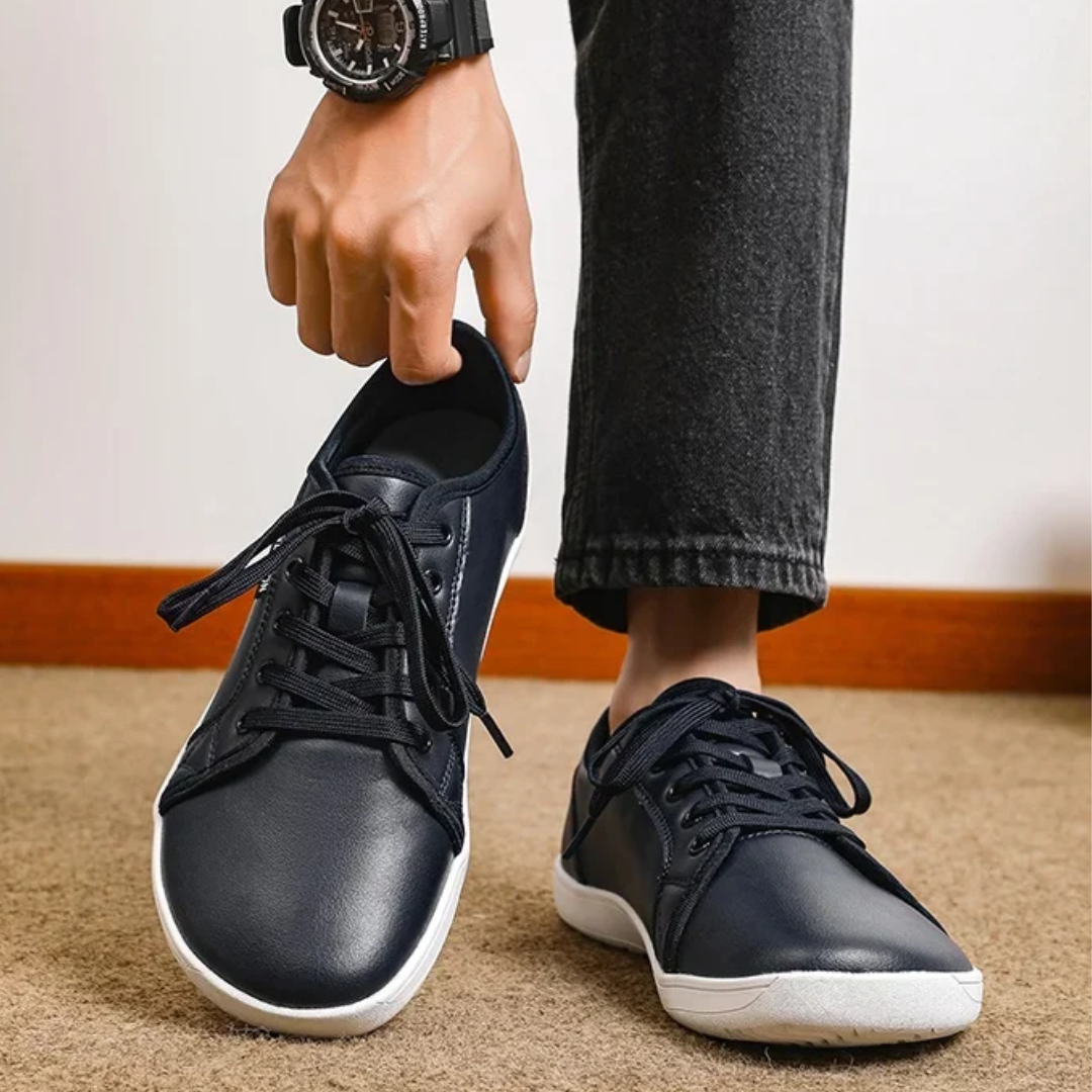 OCW Men Barefoot Shoes Zero Drop Comfortable Leather Minimalist Non-skid Casual Walking
