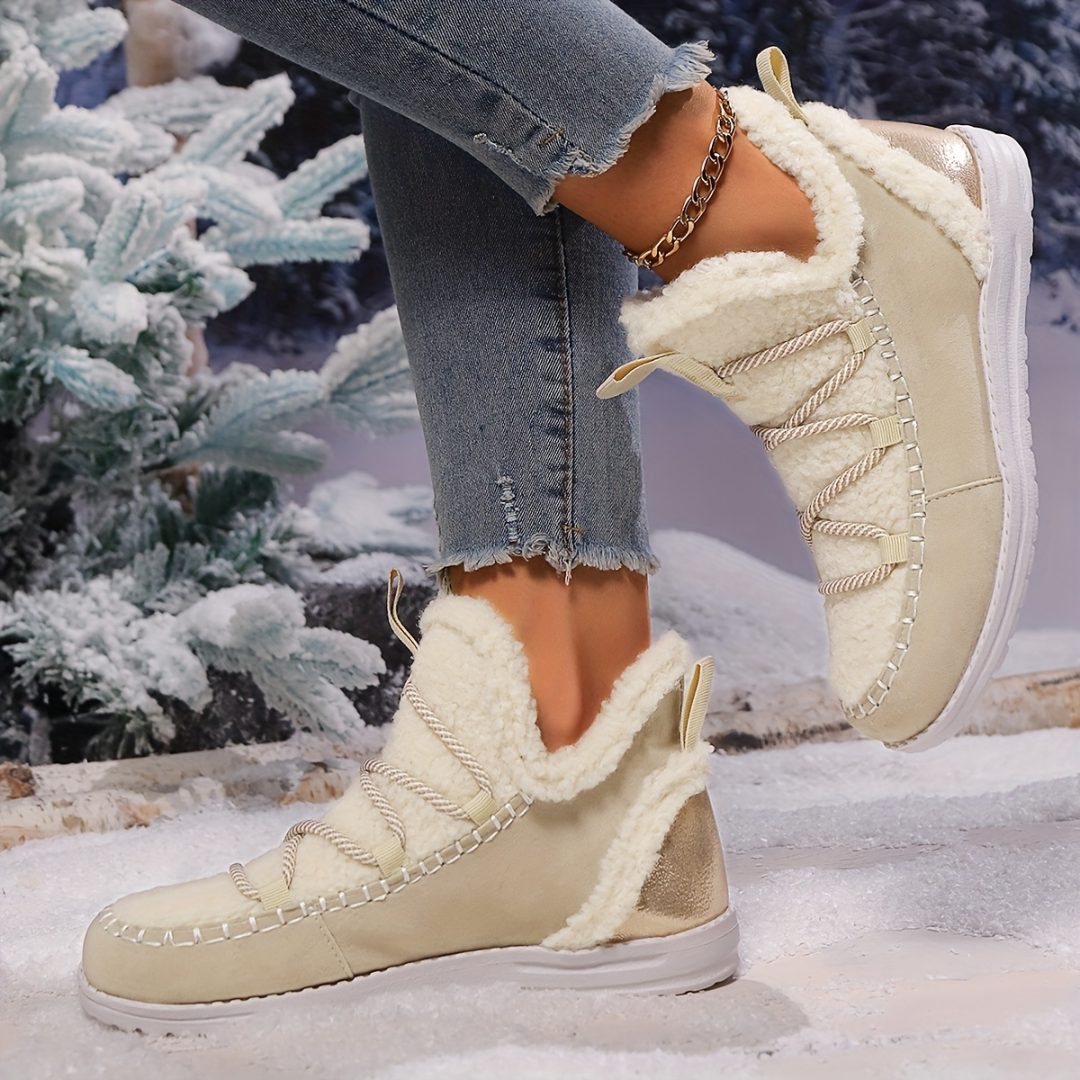 OCW Women Boots Extra Warm Comfortable Winter Slip-on Anti-skid New Design Walking