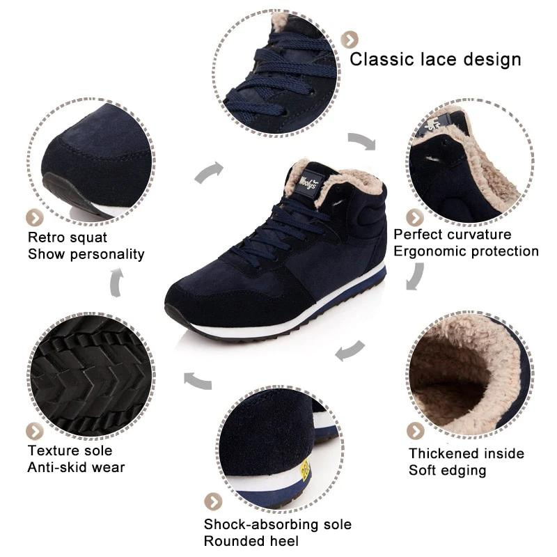 OCW Orthopedic Shoes For Women Comfortable Warm Fur Line Ankle Boots