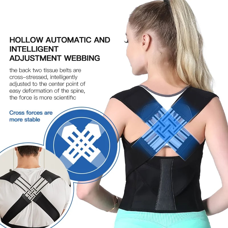 OCW Posture Correct Adjustable Cross-stressed Pain Relieve Posture Brace