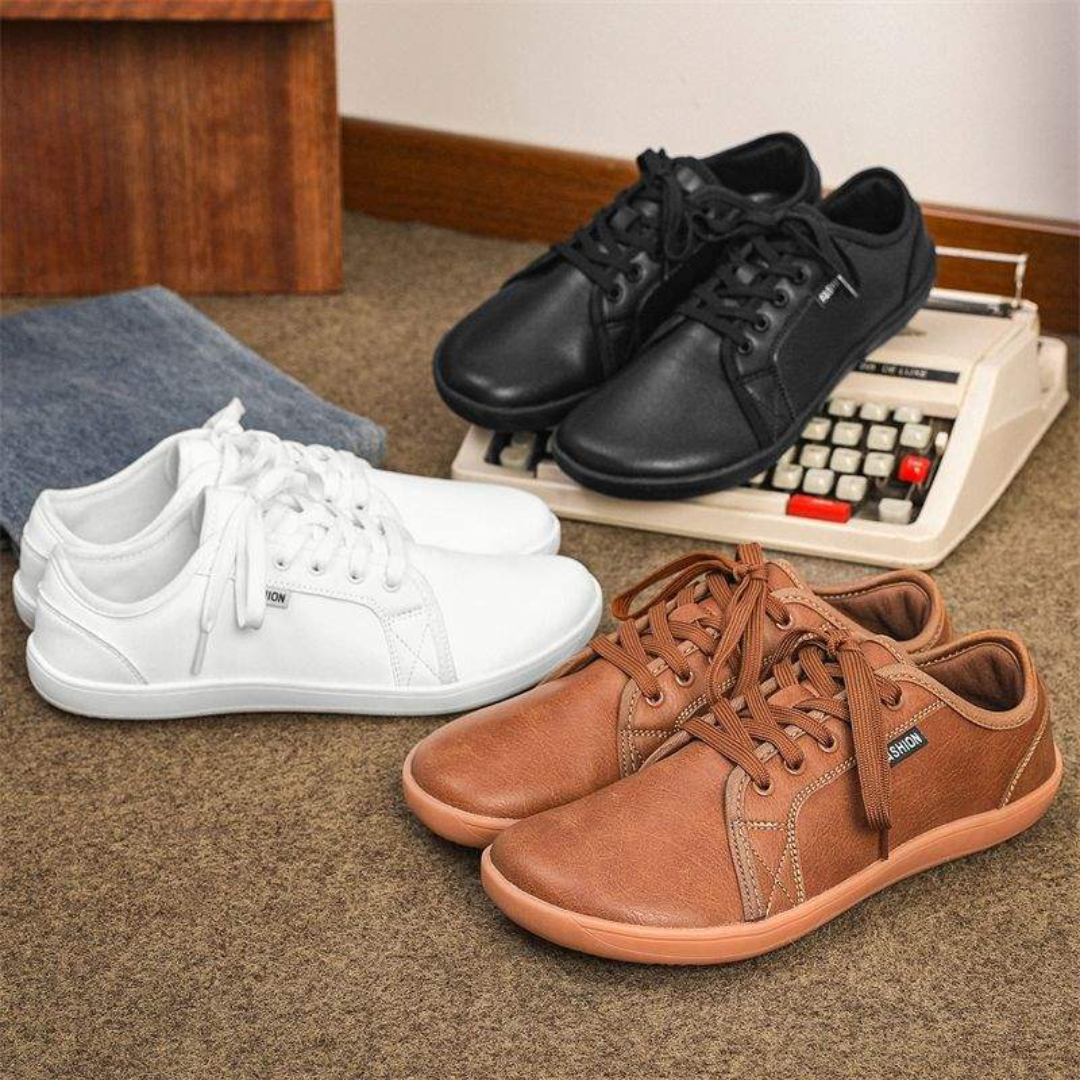 OCW Men Barefoot Shoes Zero Drop Comfortable Leather Minimalist Non-skid Casual Walking