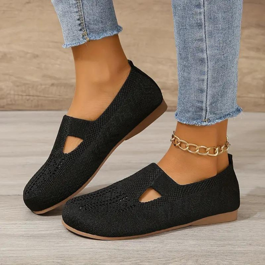 OCW Women Orthopedic Shoes Chic Comfortable Breathable Knit Flats Slip-On