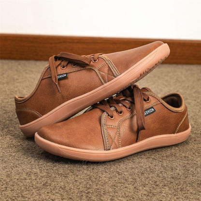 OCW Men Barefoot Shoes Zero Drop Comfortable Leather Minimalist Non-skid Casual Walking