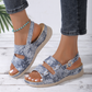 OCW Women Orthopedic Sandals Comfortable Soft Sole Floral Buckle Straps Beach Retro Summer Sandals