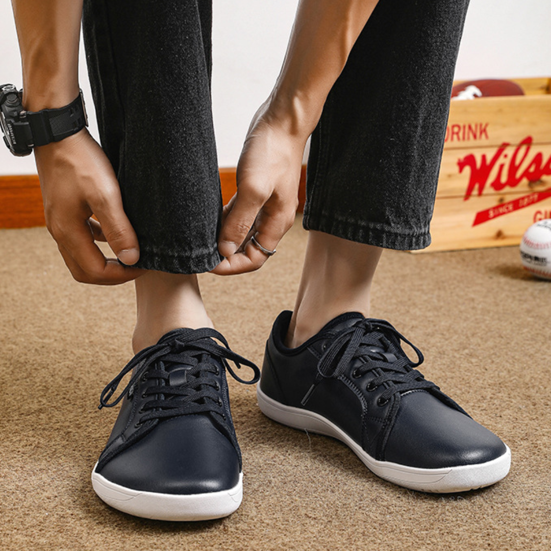 OCW Men Barefoot Shoes Zero Drop Comfortable Leather Minimalist Non-skid Casual Walking