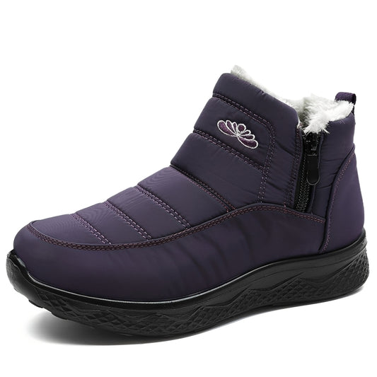 OCW Women Orthopedic Boots Waterproof Insulated Fur Comfortable Non-skid Ankle Snow Boots