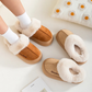 OCW Winter Women Winter Slippers Flat-Bottomed Plush Commute Cozy Indoor-Outdoor