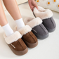 OCW Winter Women Winter Slippers Flat-Bottomed Plush Commute Cozy Indoor-Outdoor