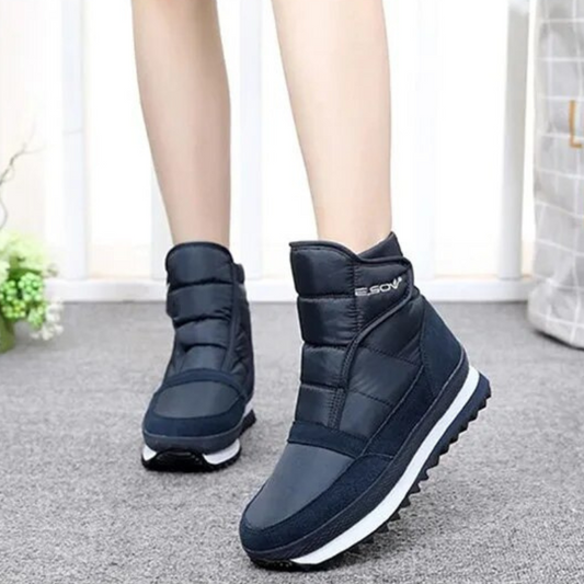 OCW Winter Waterproof Warm Ankle Snow Boots with Low Heel for Women