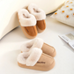 OCW Winter Women Winter Slippers Flat-Bottomed Plush Commute Cozy Indoor-Outdoor