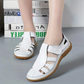 OCW Women Orthopedic Sandals Genuine Leather Summer Comfortable Round Toe Gladiator Sandals