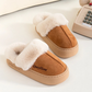 OCW Winter Women Winter Slippers Flat-Bottomed Plush Commute Cozy Indoor-Outdoor