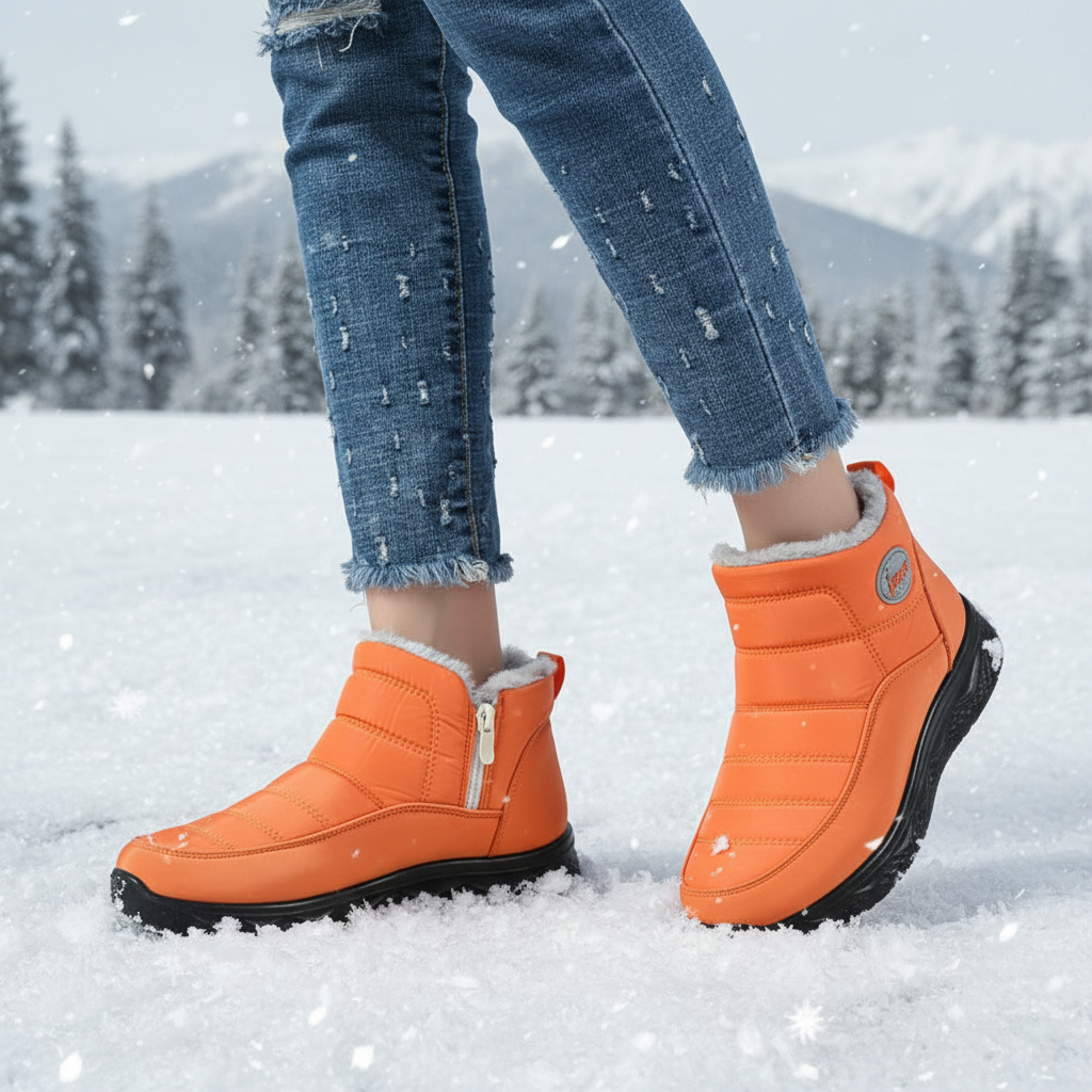 OCW Women Orthopedic Boots Waterproof Insulated Fur Comfortable Non-skid Ankle Snow Boots