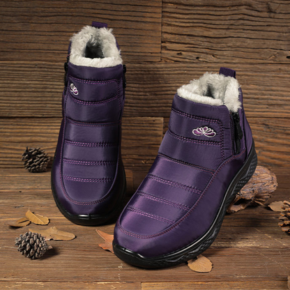 OCW Women Orthopedic Boots Waterproof Insulated Fur Comfortable Non-skid Ankle Snow Boots