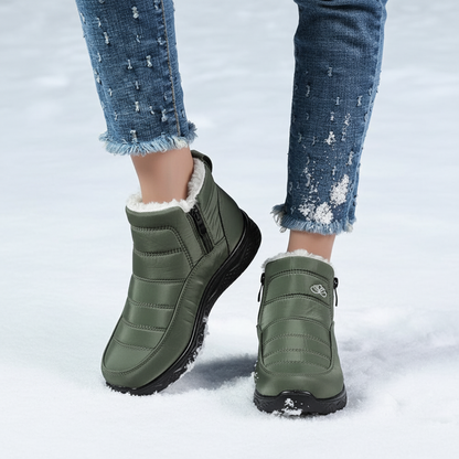OCW Women Orthopedic Boots Waterproof Insulated Fur Comfortable Non-skid Ankle Snow Boots