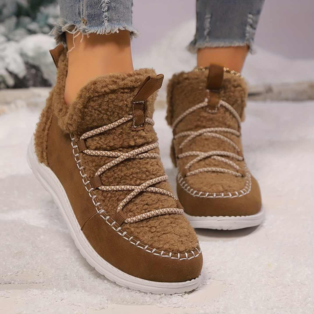 OCW Women Boots Extra Warm Comfortable Winter Slip-on Anti-skid New Design Walking