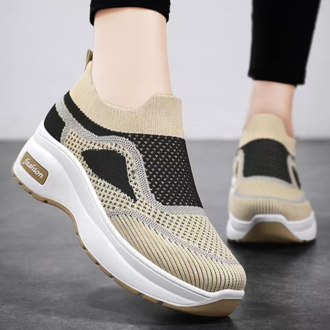 OCW Women Orthopedic Shoes Breathable Comfy Mesh Arch-support Slip-on Casual Jogging