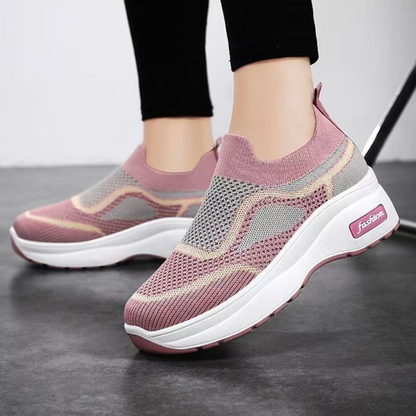 OCW Women Orthopedic Shoes Breathable Comfy Mesh Arch-support Slip-on Casual Jogging