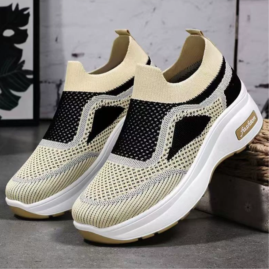 OCW Women Orthopedic Shoes Breathable Comfy Mesh Arch-support Slip-on Casual Jogging
