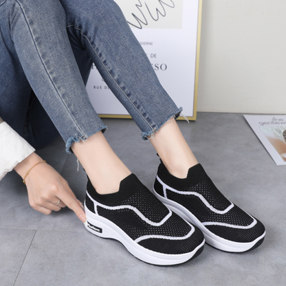 OCW Women Orthopedic Shoes Breathable Comfy Mesh Arch-support Slip-on Casual Jogging