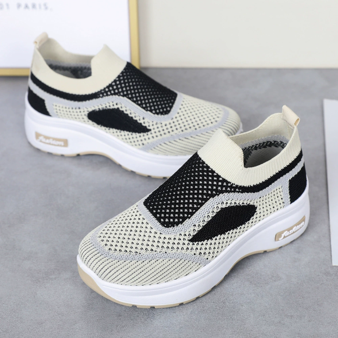 OCW Women Orthopedic Shoes Breathable Comfy Mesh Arch-support Slip-on Casual Jogging