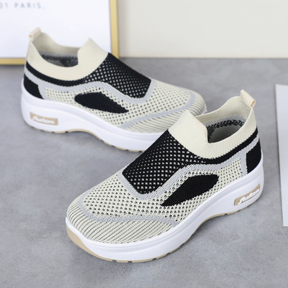 OCW Women Orthopedic Shoes Breathable Comfy Mesh Arch-support Slip-on Casual Jogging