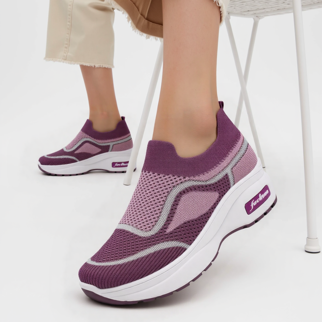 OCW Women Orthopedic Shoes Breathable Comfy Mesh Arch-support Slip-on Casual Jogging